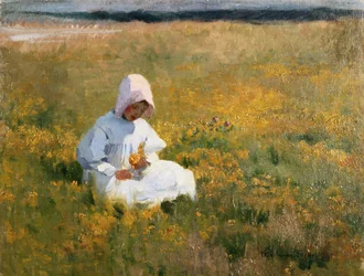 In een veld met boterbloemen